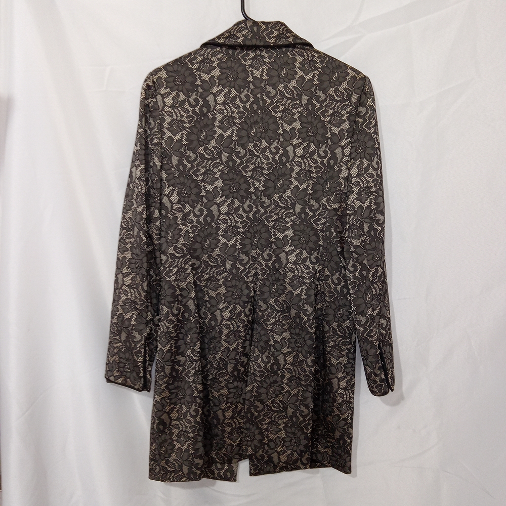 Bisou Bisou Black Lace/Nude Jacket Size M NWOT Tailored Elegant Classic Chic - Picture 5 of 15